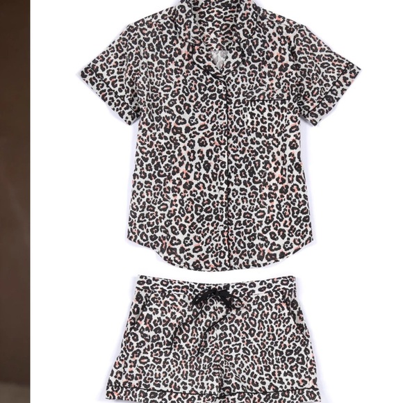 Shiraleah Jerry Animal Print Pj Set, Black - Picture 2 of 5